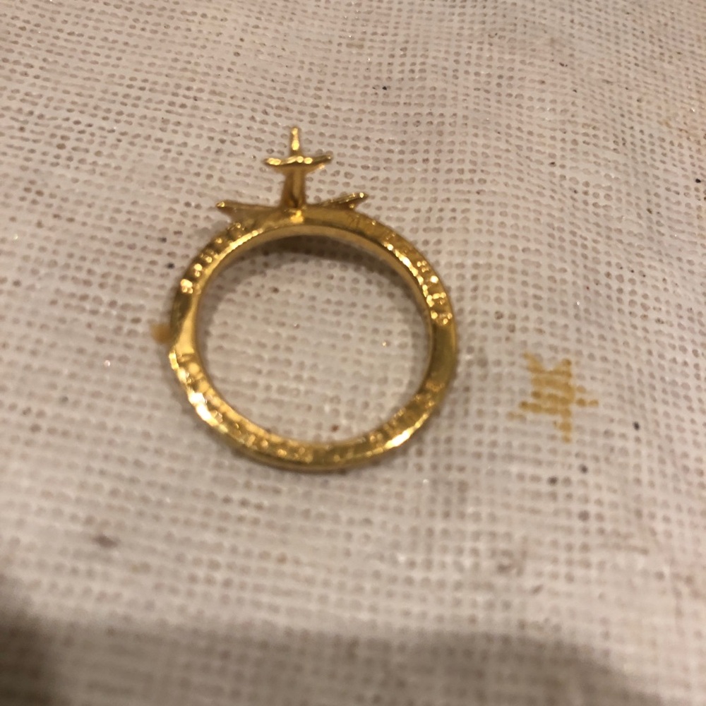 Gold Airplane ✈️ Ring 💍 Great gift 🎁 for Dad